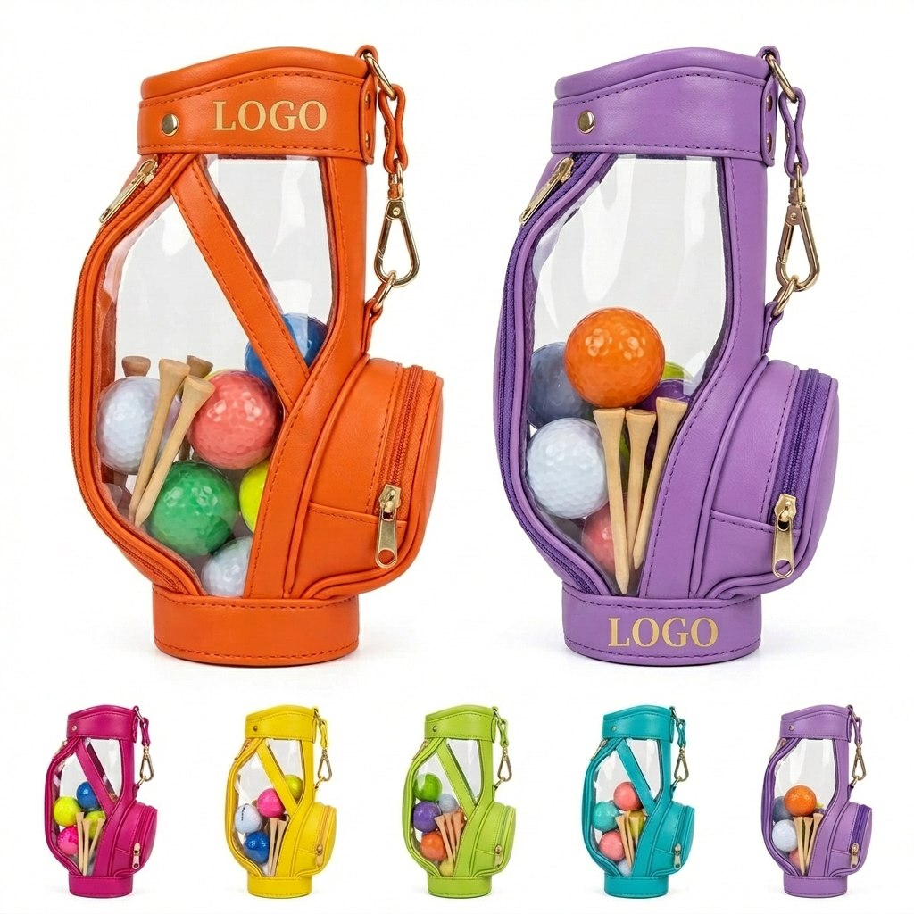 Durable Dual-Layer Golf Pouch, 3 Regulation Balls & Tees, Clip-On Gift Set