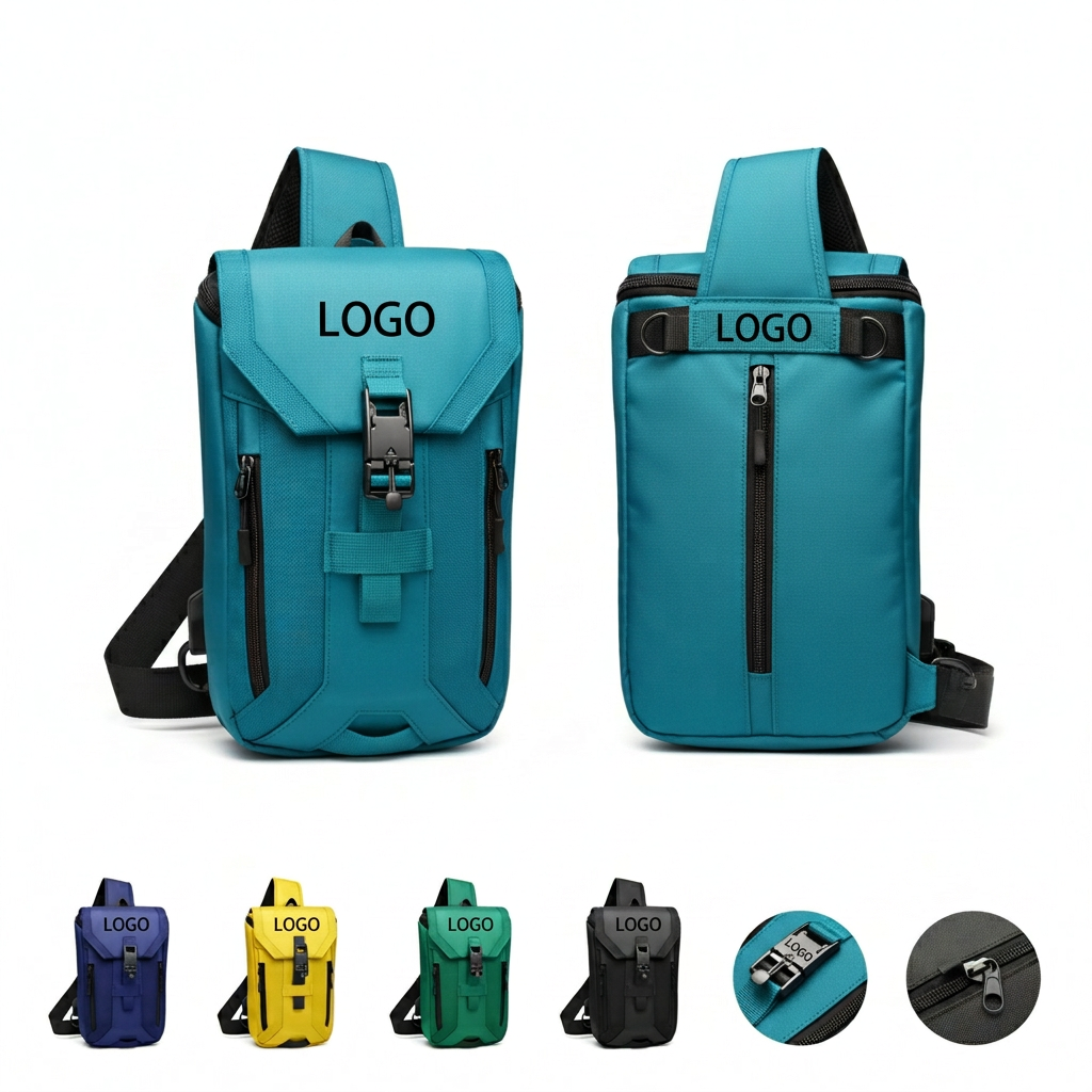 Durable Oxford Anti-Theft Sling Backpack with USB Charging Port