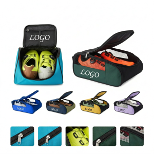 Secure-Twist Cycling Shoe Travel Tote with Ventilated Mesh