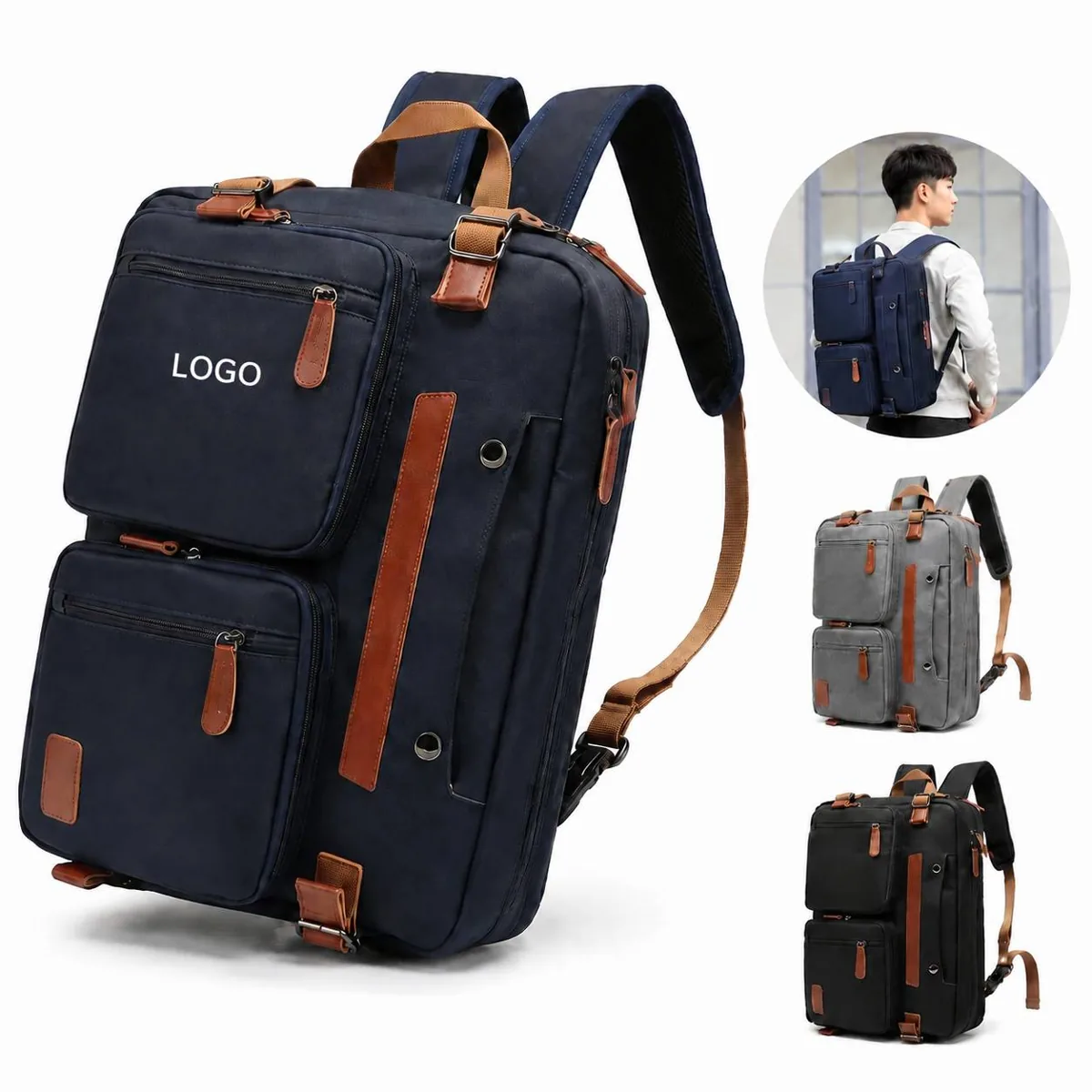 Large 3-in-1 Laptop Backpack Business Travel