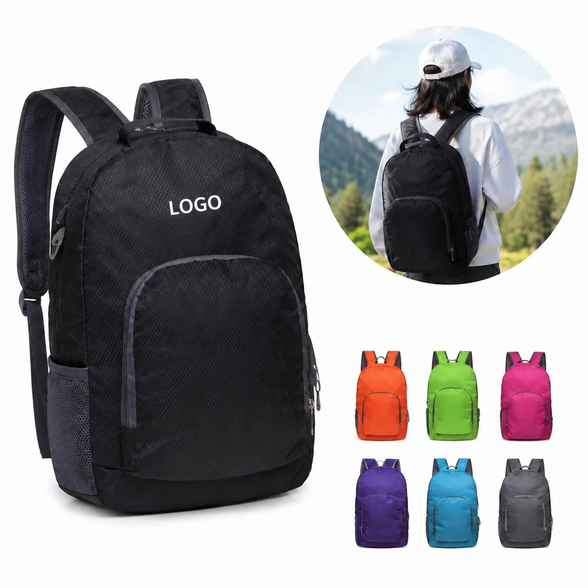 Ultralight Packable Travel Daypack Water-Resistant Nylon
