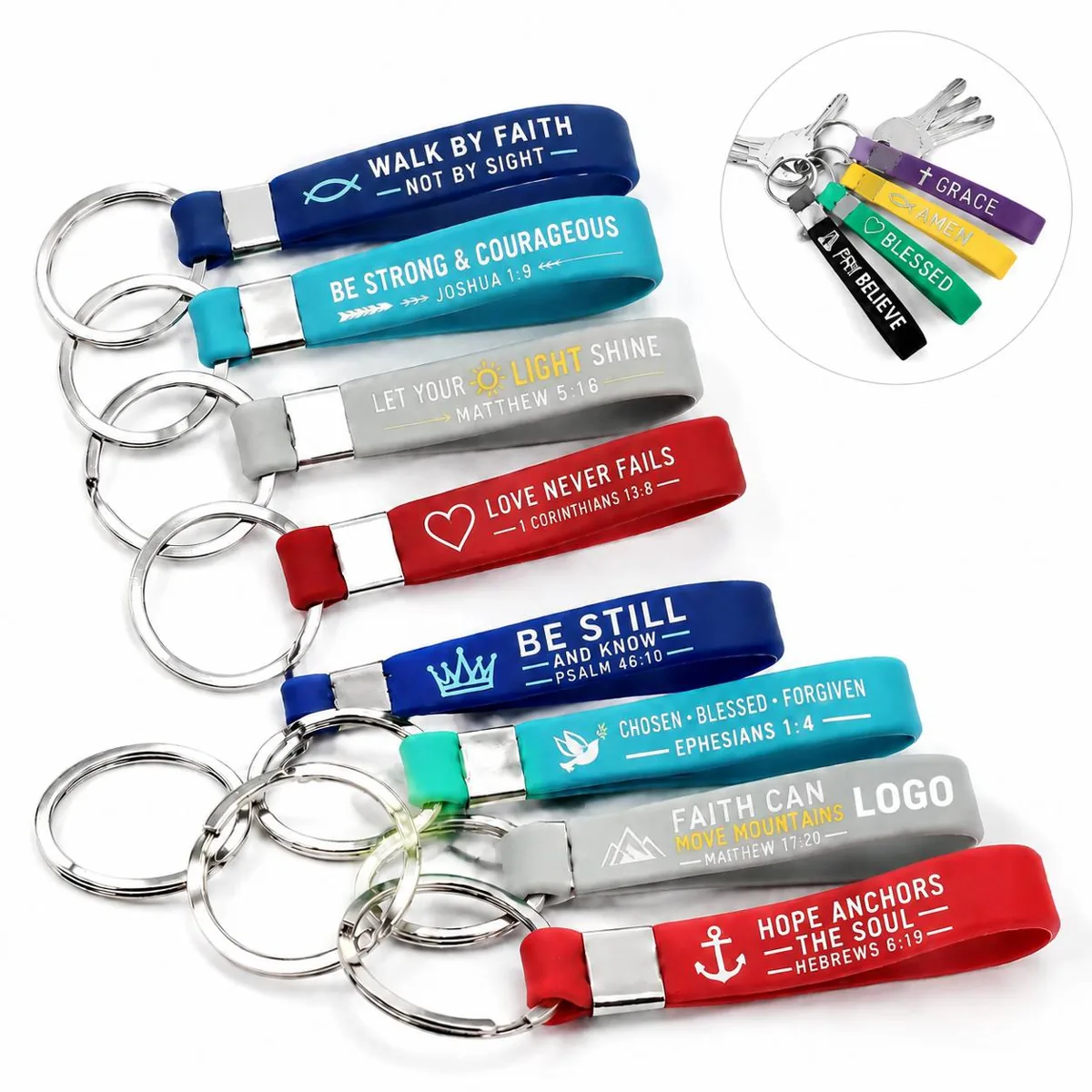 Customizable Silicone Wristlet Keychain for Events