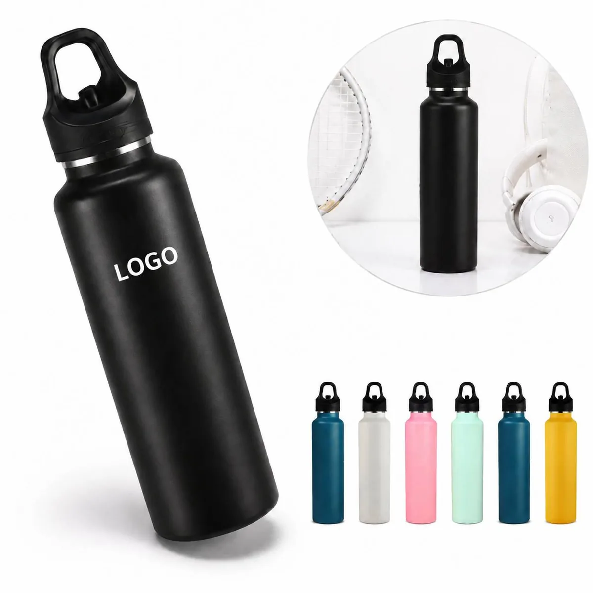 Quick Open Stainless Steel Vacuum Insulated Water Bottle