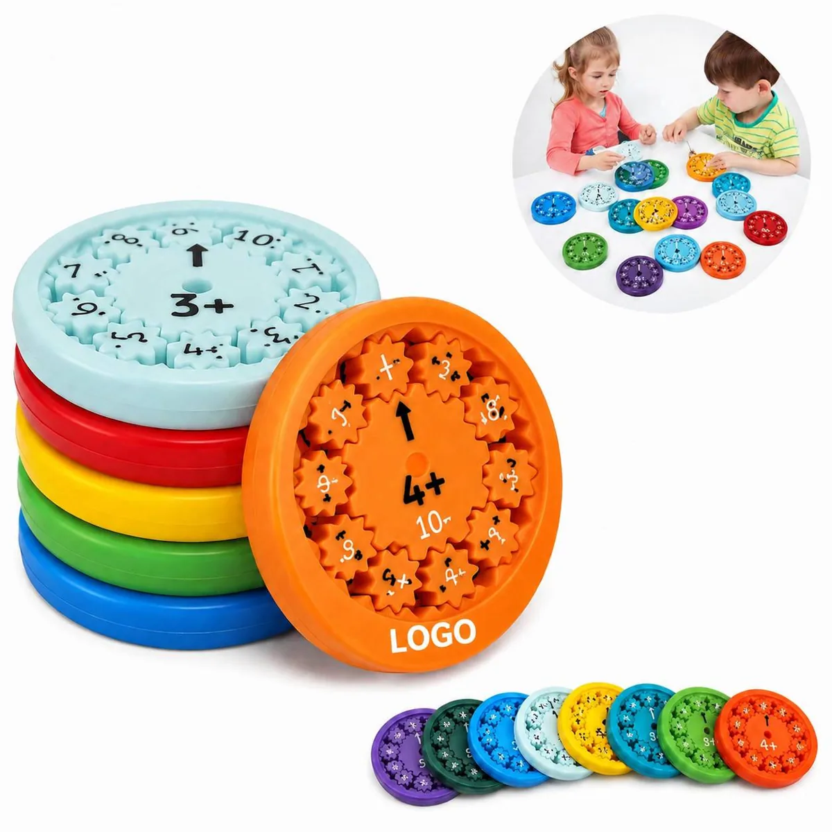Math Fidget Spinner Set for Multiplication Division
