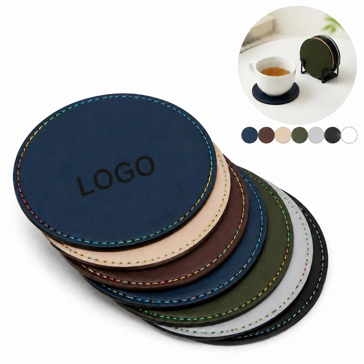 Luxurious PU Leather Tabletop Protectors for Drinks