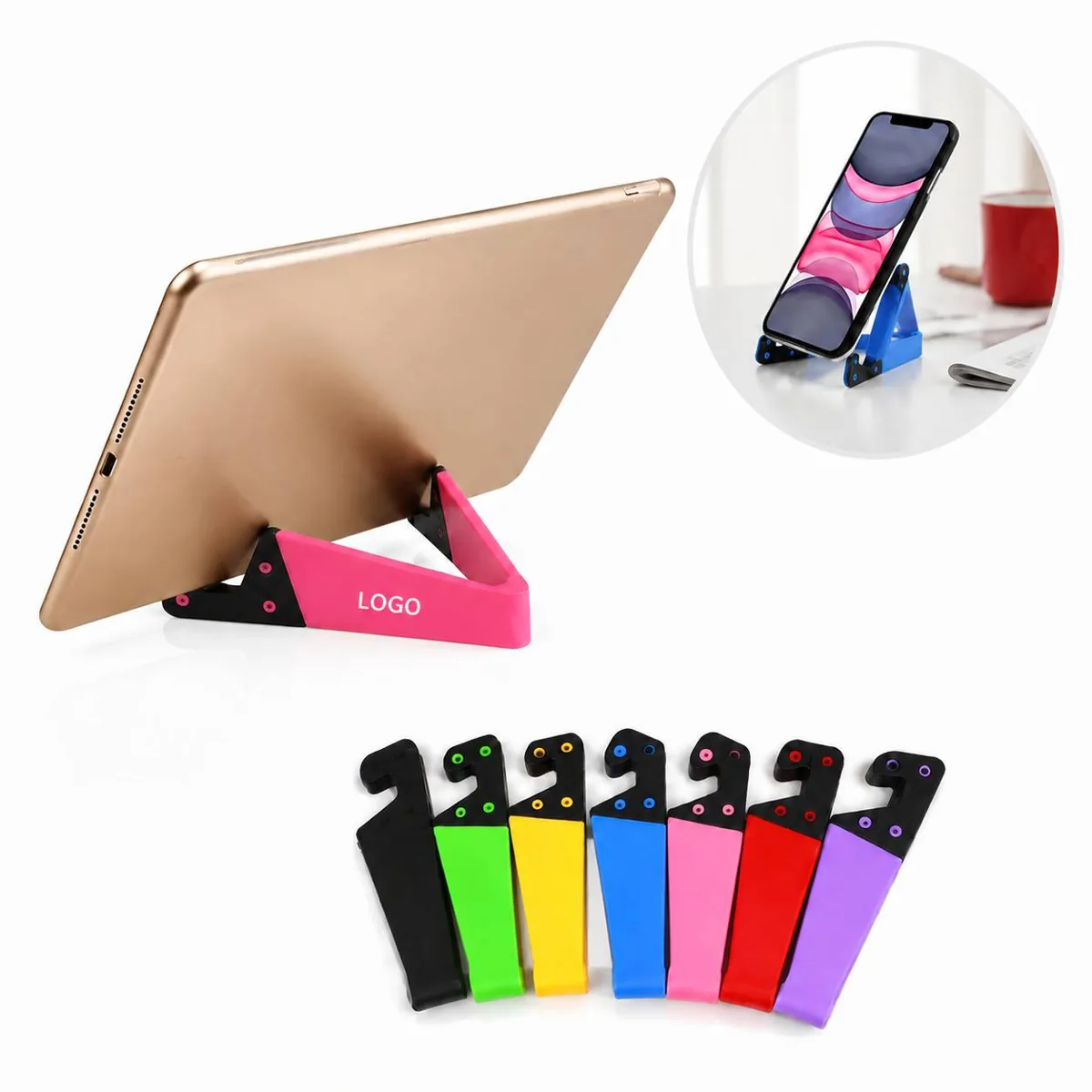 Portable Foldable Triangle Phone Stand for Smartphones