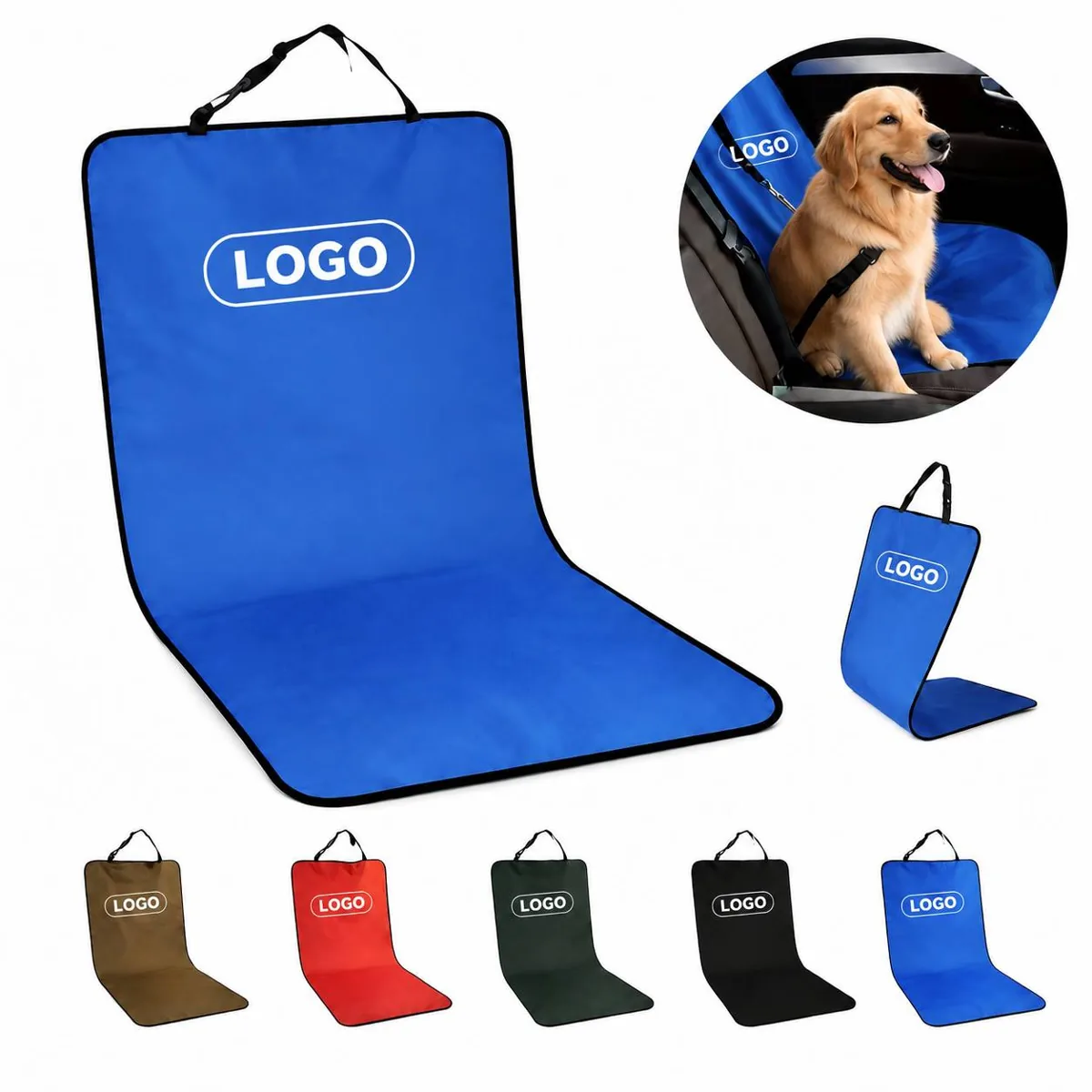 Waterproof Solid Color Pet Car Seat Mat Travel Pad