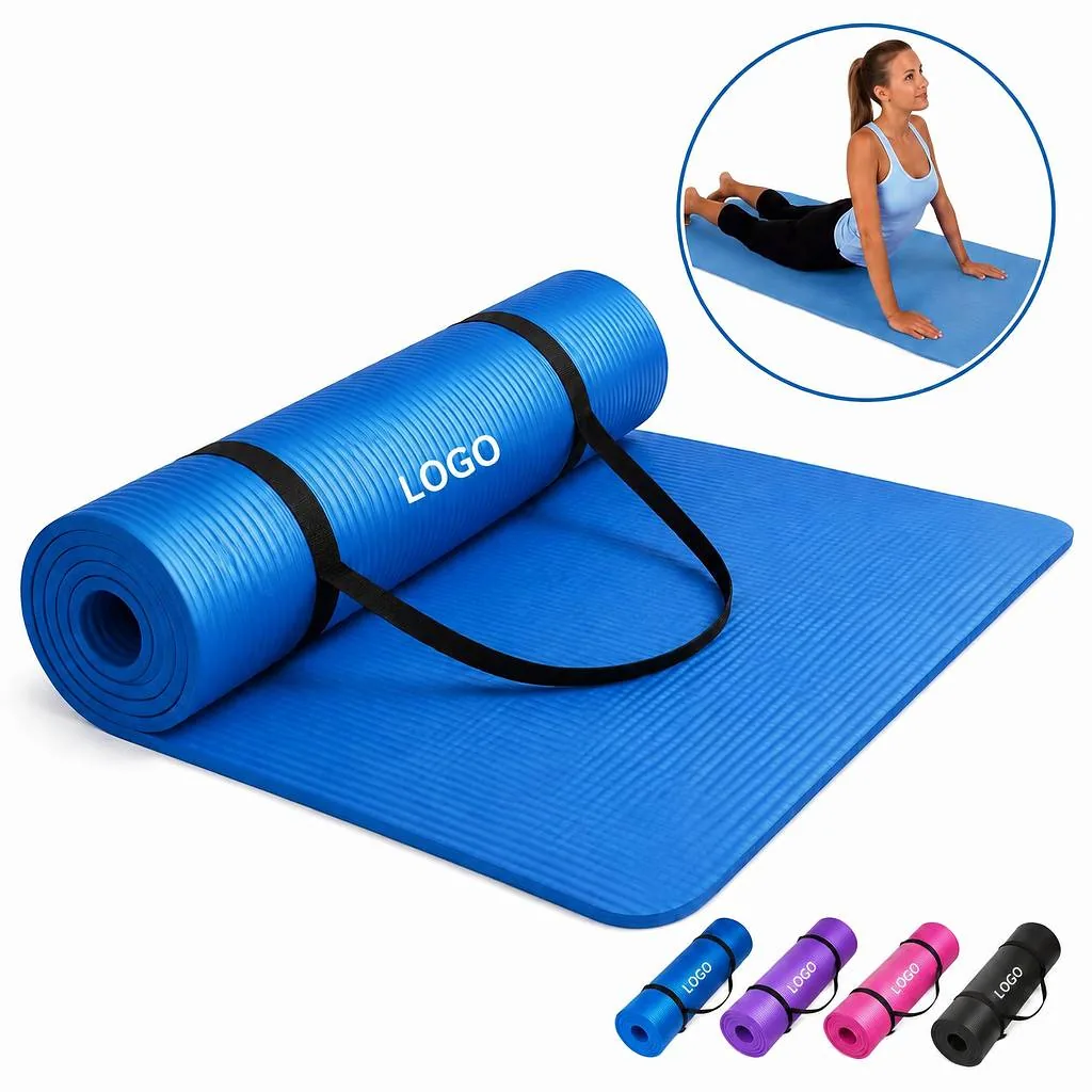 Ultra Comfort Yoga Mat Cushioned Nonslip Lightweight Carry