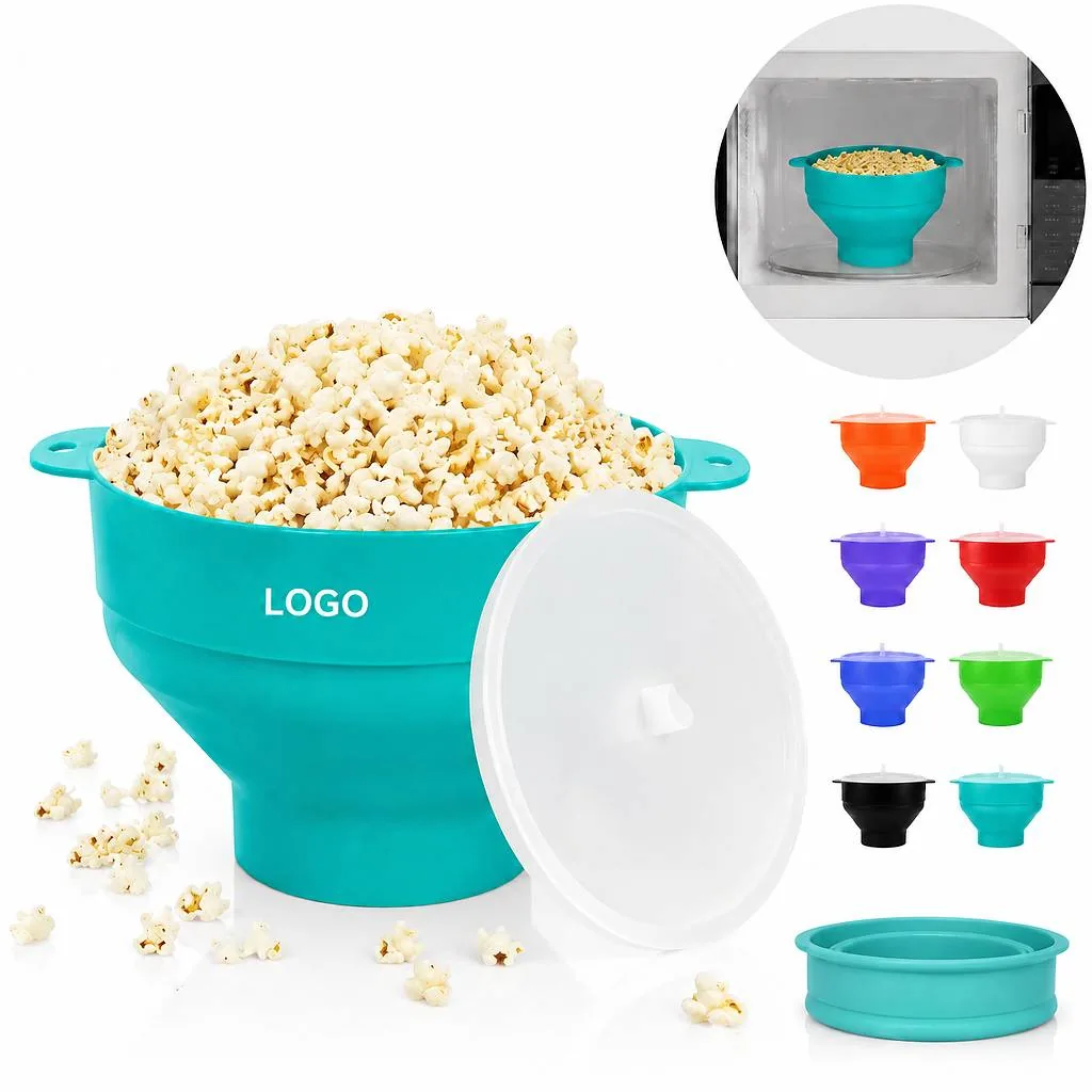 Collapsible Silicone Microwave Popcorn Bowl, BPA-Free