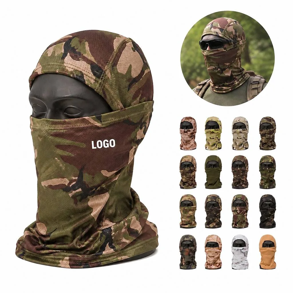 Camouflage Full Face Mask UV Protection for Outdoor Sports