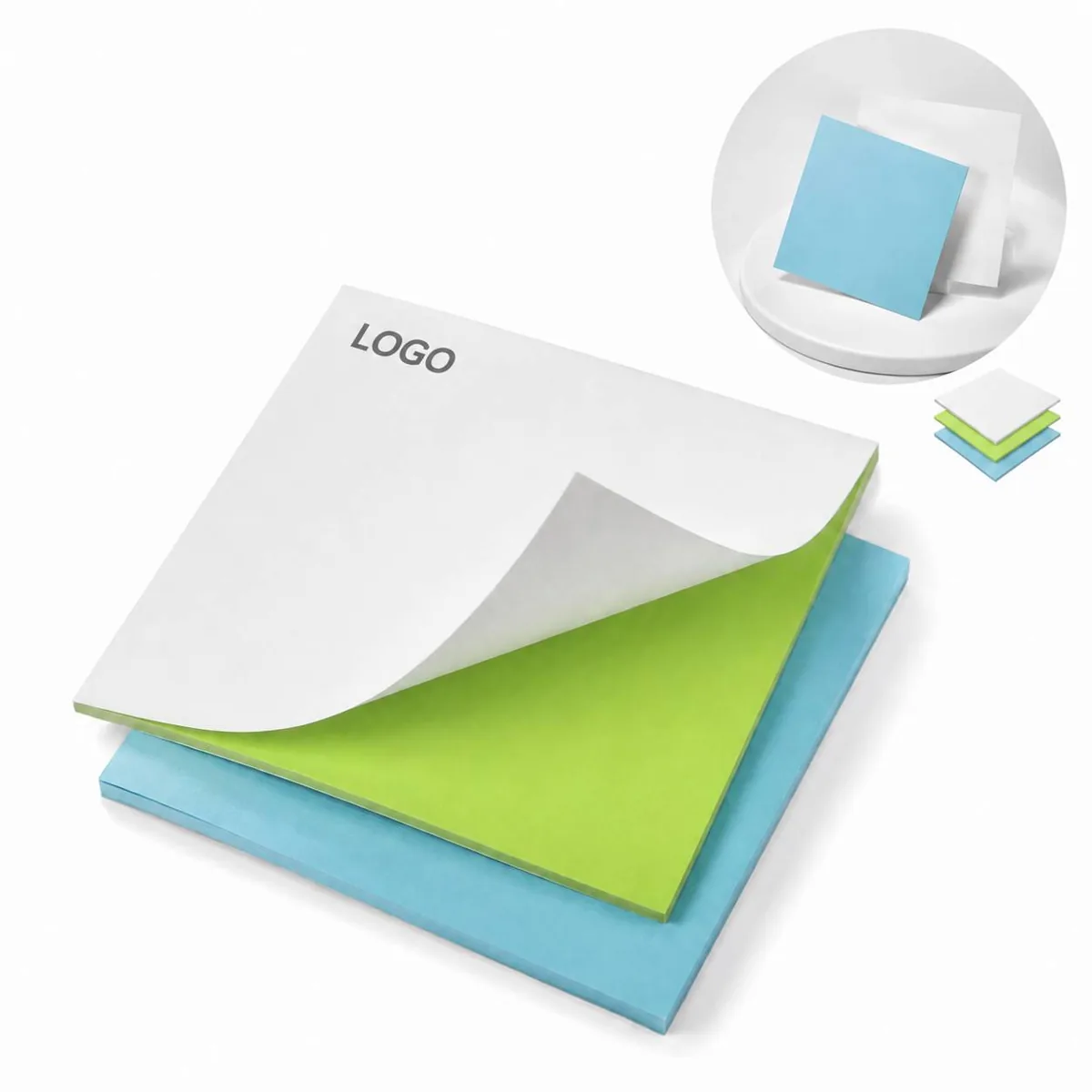 Custom Logo Adhesive Note Pads 50 Sheets Promotional