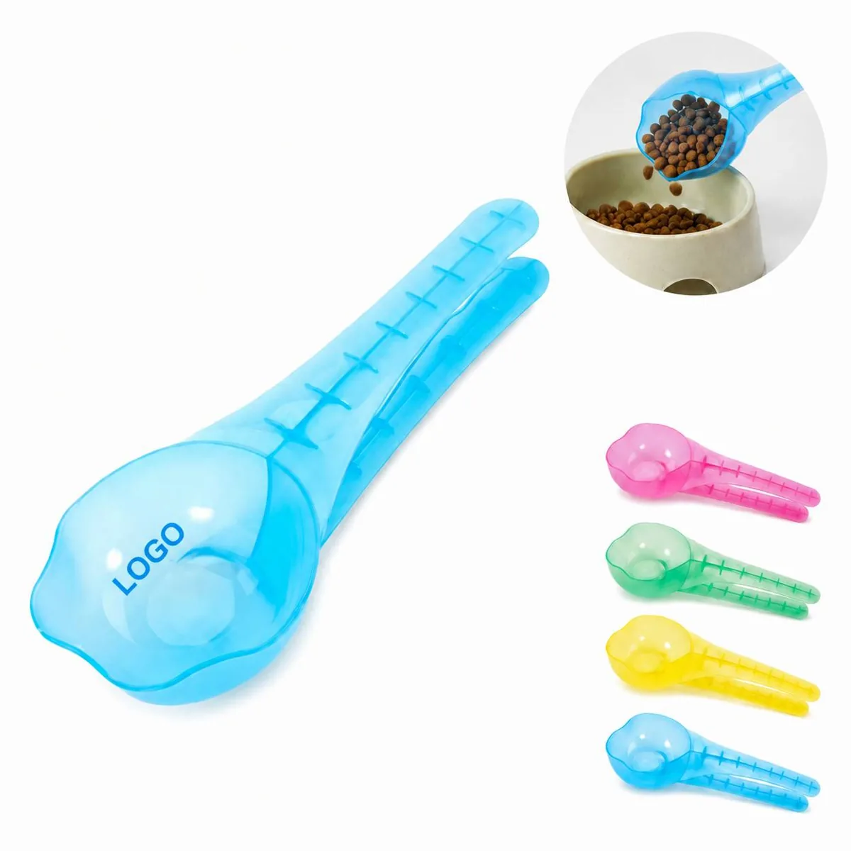 Pet Food Scoop with Bag Clip