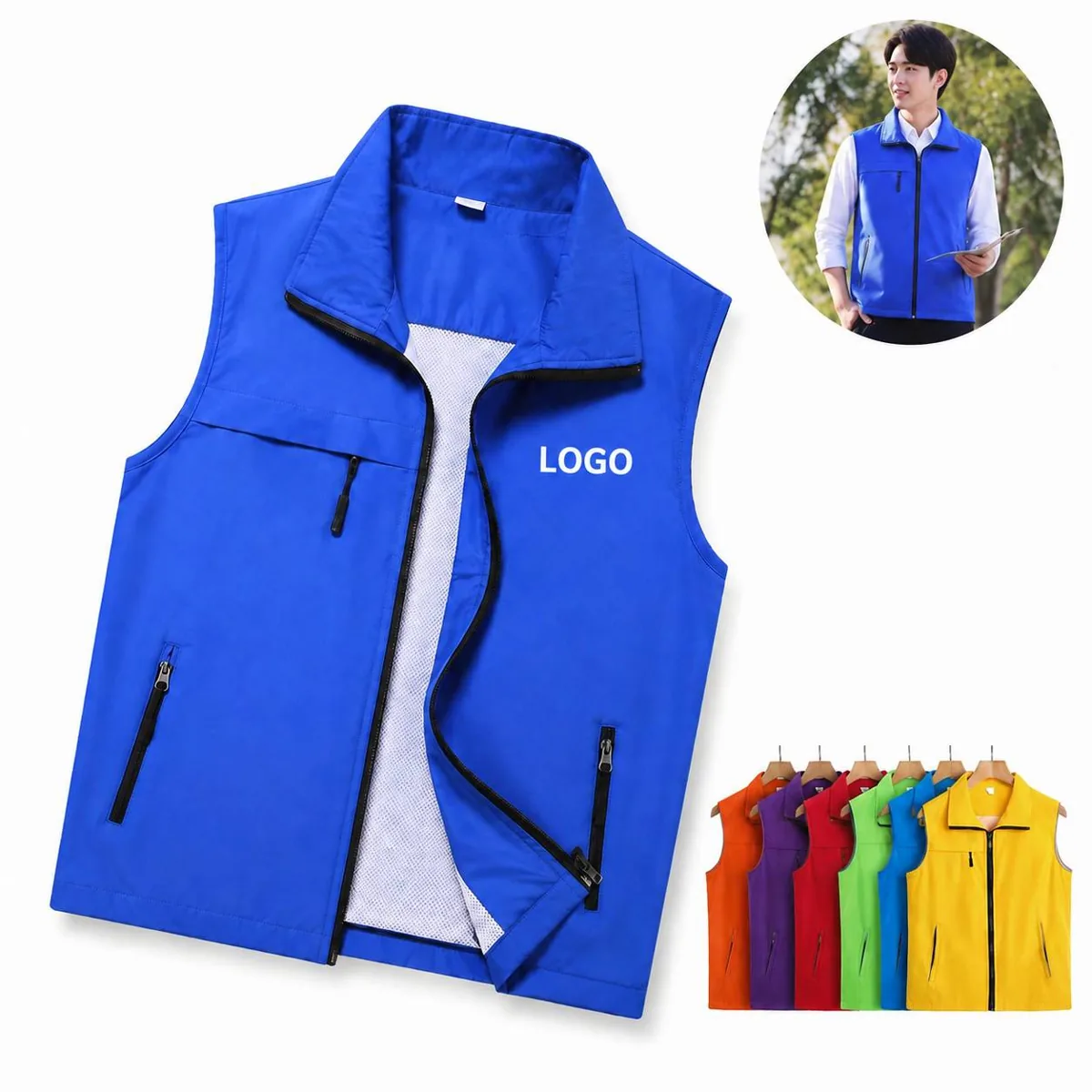 Mesh Lined Work Vest for Teams, Quick-Dry Lightweight Duty