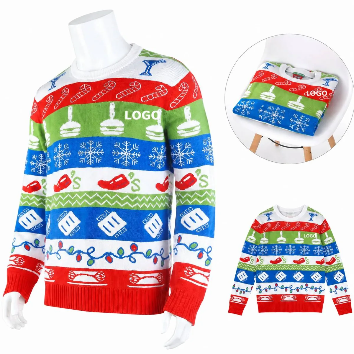 Personalized Double-Sided Acrylic Ugly Sweater, Large Size