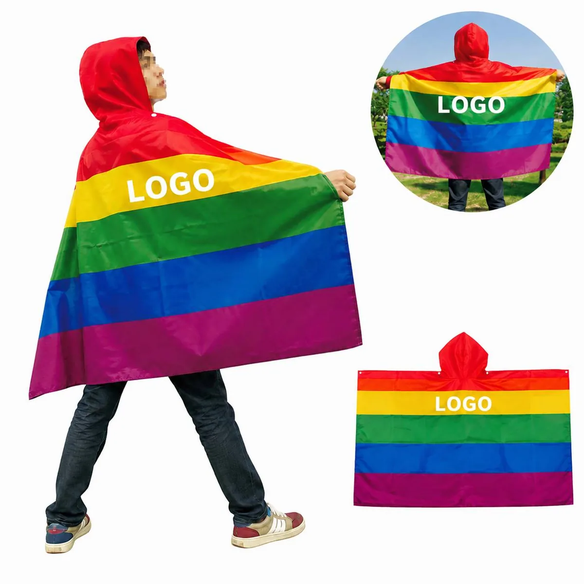 Patriotic Flag Cape Hat Set for Parades & Holidays