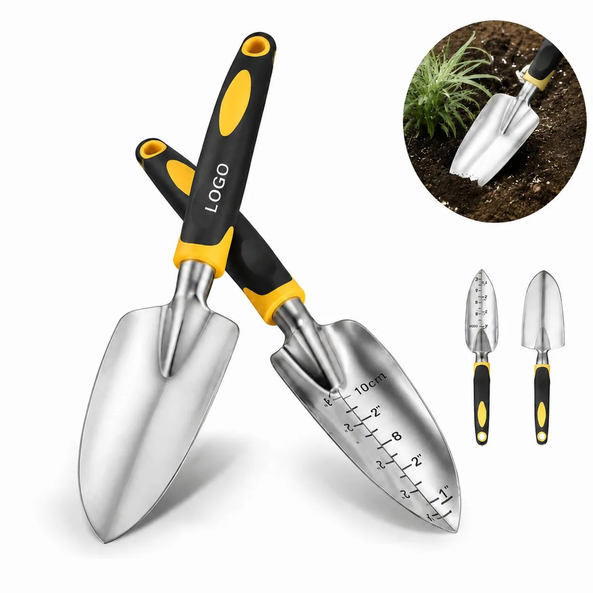 Compact Garden Digging Spade with Depth Markings