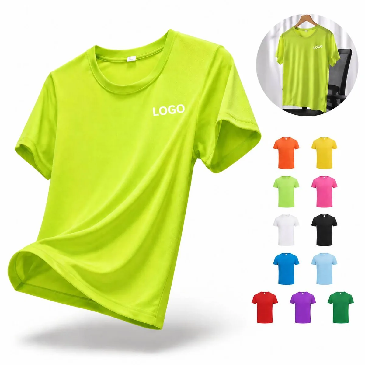 Men's Polyester Performance Training Tee, Moisture Wicking