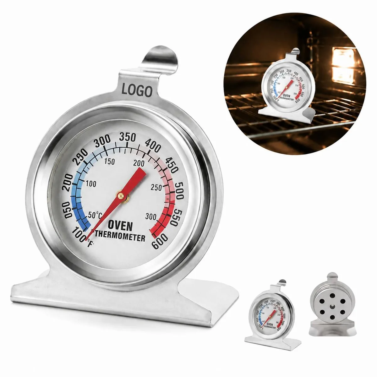 Oven Temperature Monitor with Large Dial for Grills Smokers