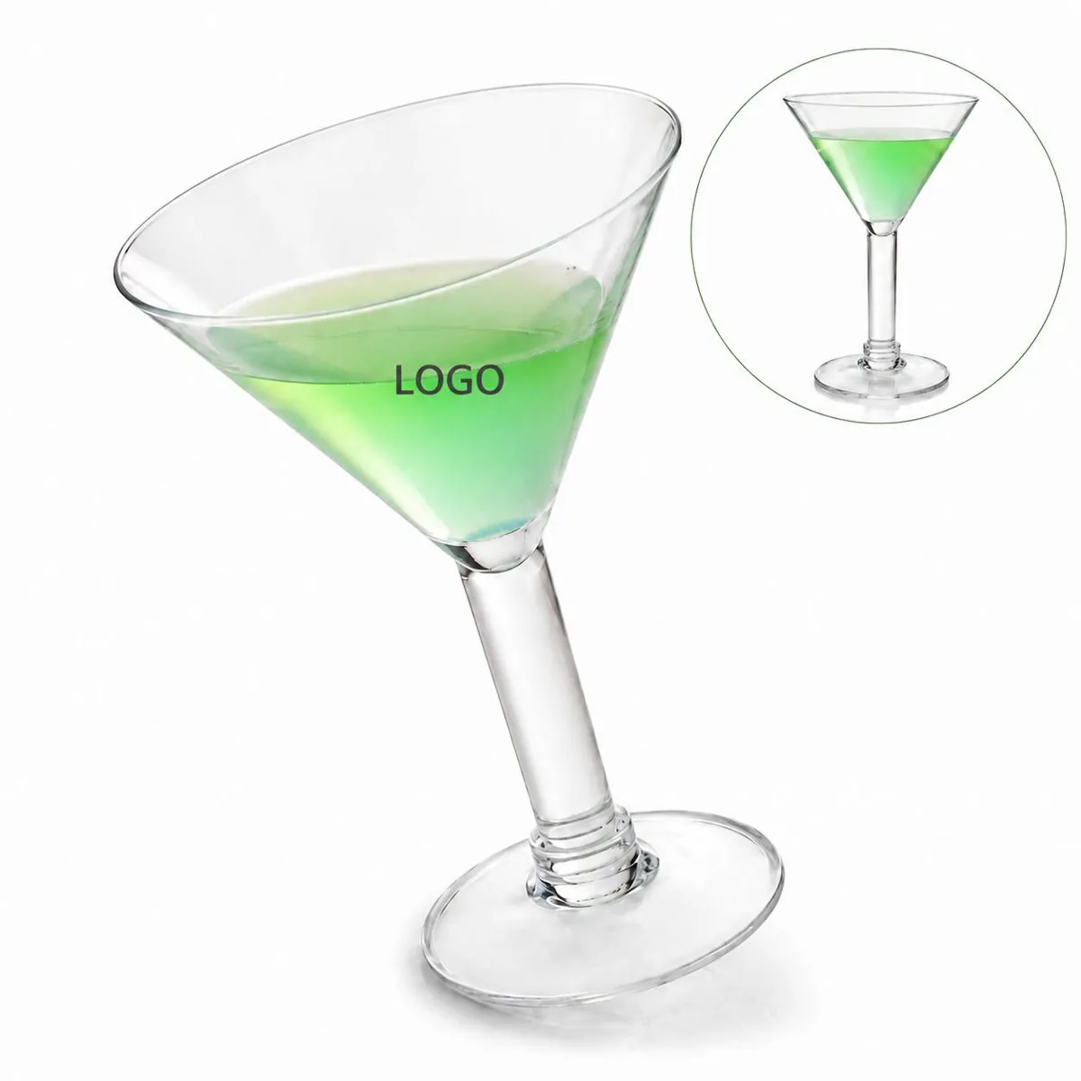 Elegant 7oz Cocktail Tumbler Glasses with Glossy Finish