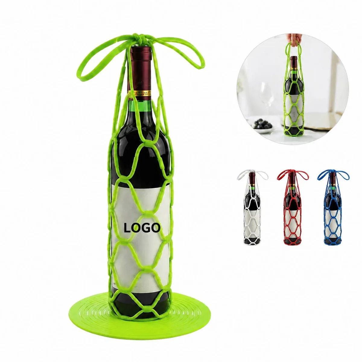 Reusable Silicone Wine Bottle Cooler Sleeve, Flexible
