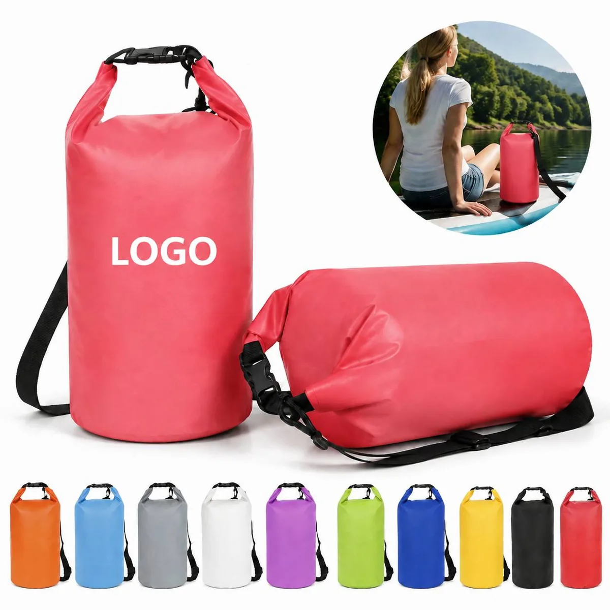 Waterproof Roll Top Dry Bag 40L Heavy Duty for Kayaking