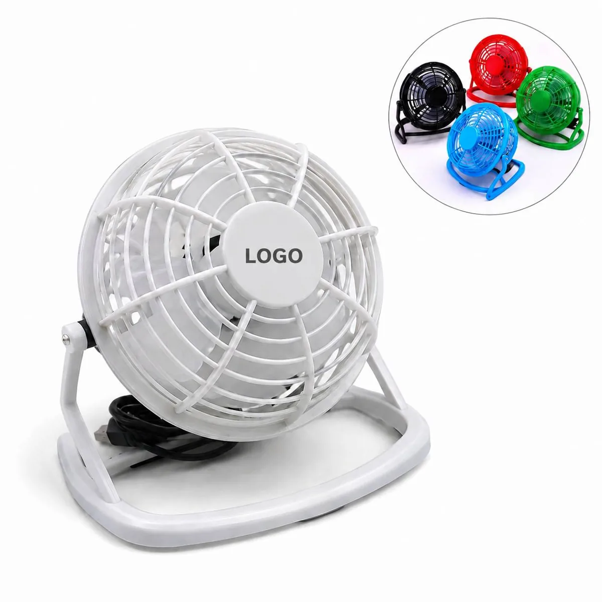 Compact USB Desk Fan with Adjustable Tilt, Quiet Personal
