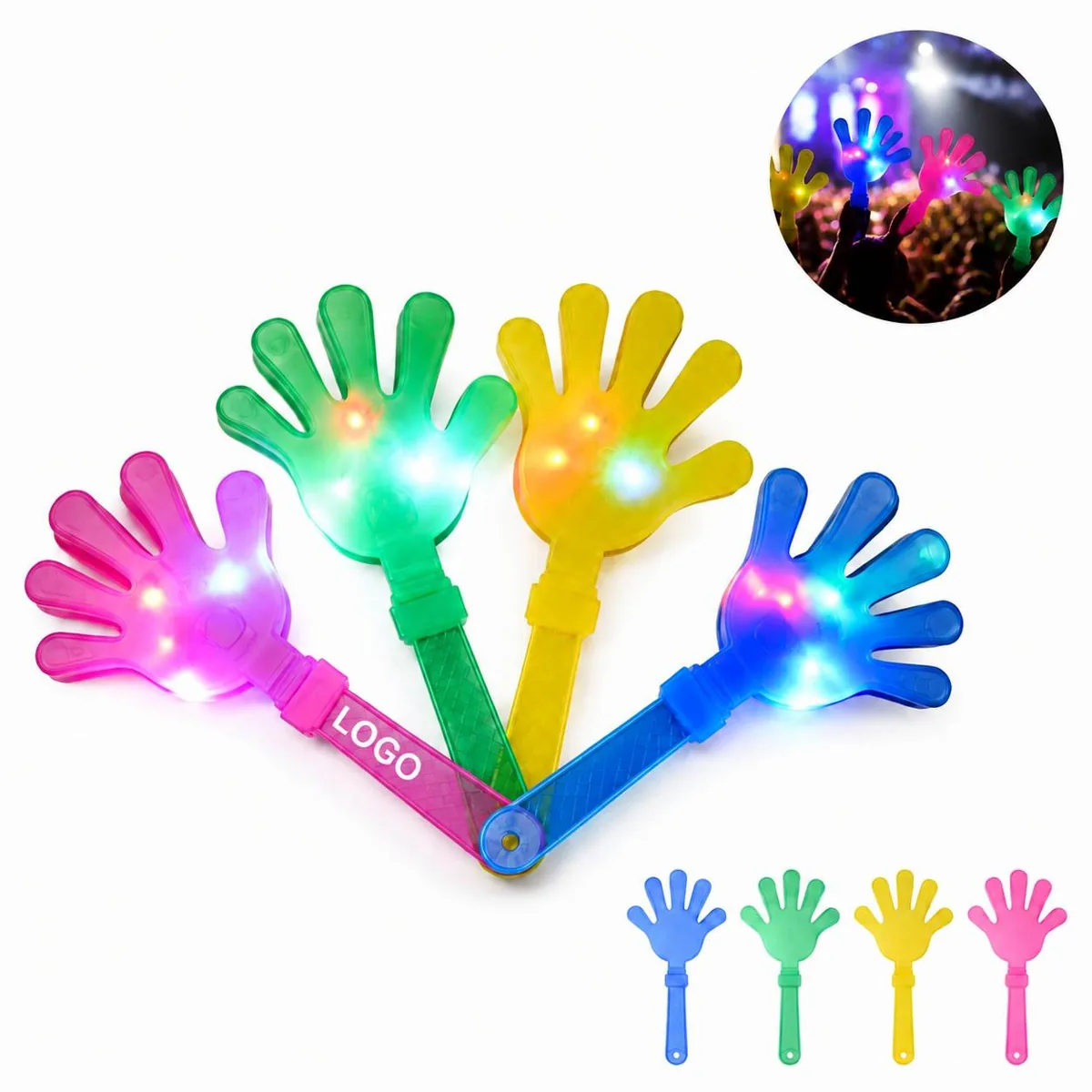 LED Light-Up Hand Clappers for Party Cheering Fun