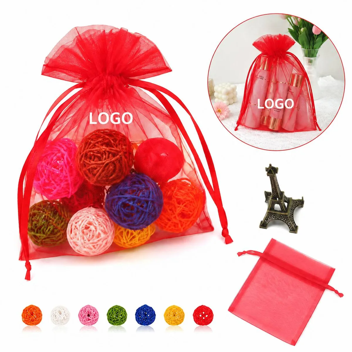 Mesh Drawstring Storage Bags with Secure Sliding Lock