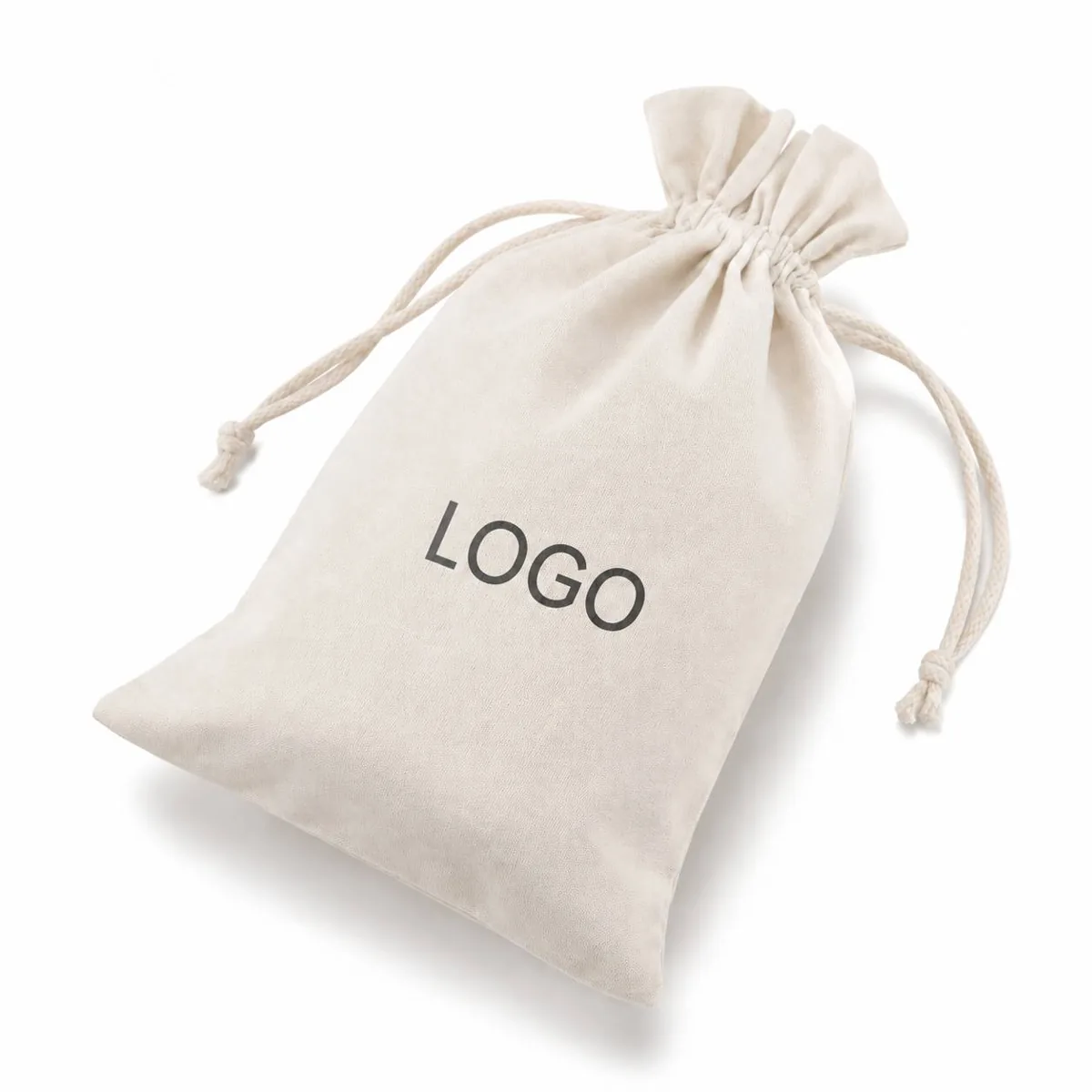 Travel Cotton Shoe Pouches with Drawstring Closure