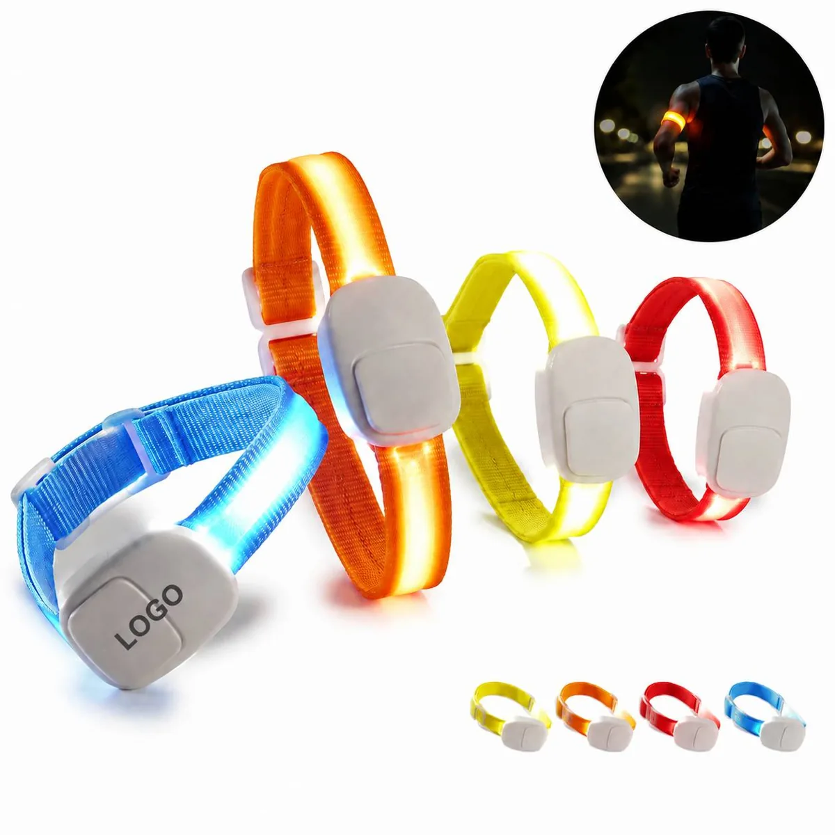 Rechargeable LED Wristband for Night Running, Walking