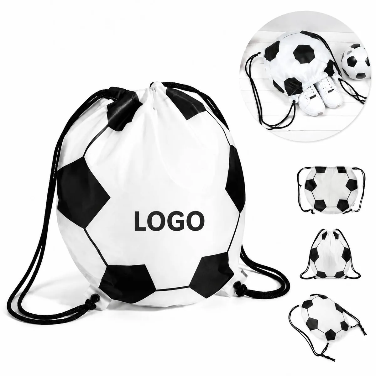 Circular Drawstring Travel Backpack with Quick-Access