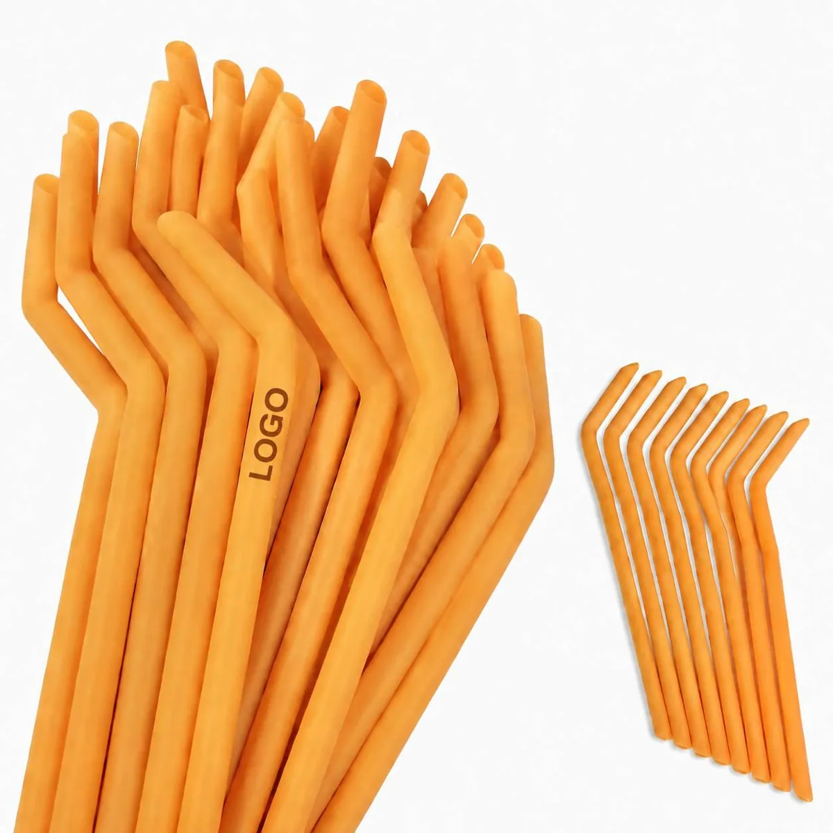 Reusable Flexible Silicone Drinking Straws Set for Hot