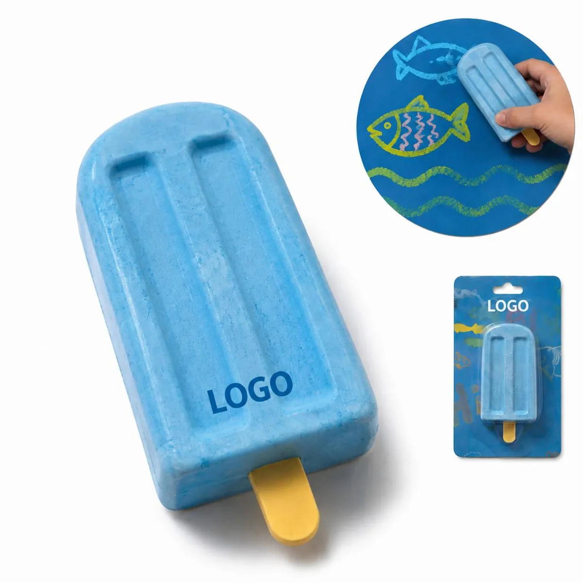 Ice Pop Sidewalk Chalk, Non-Toxic for Kids Outdoor Art