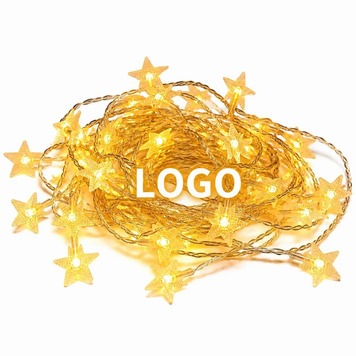 Warm White Star Fairy Lights for Home Decor