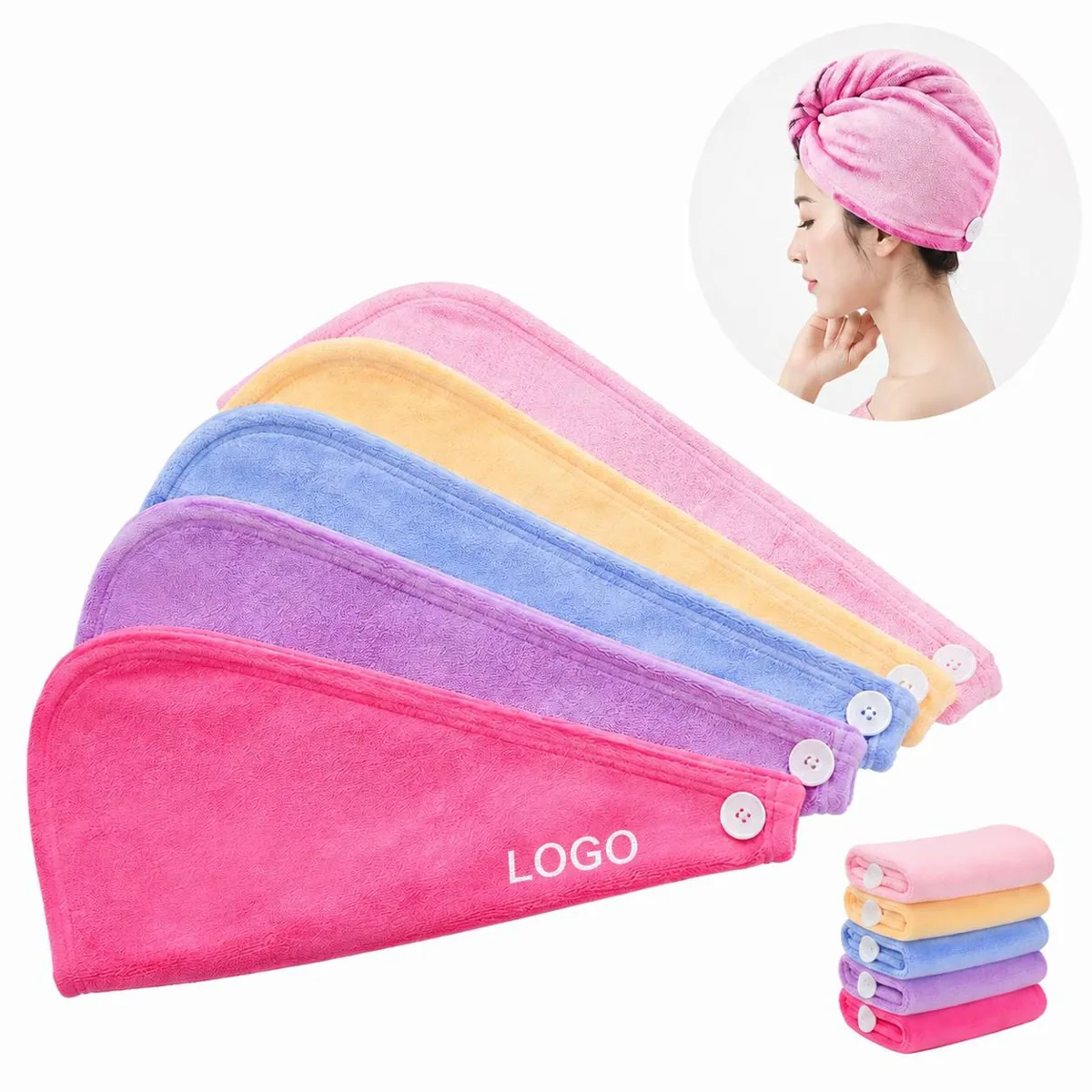 Quick Dry Hair Wrap Cap for Wet Hair, Ultra Absorbent Towel