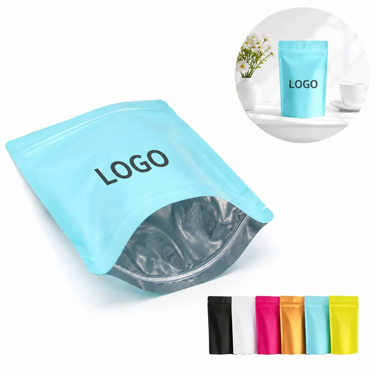 Matte Finish Reclosable Stand Up Pouches with Zip Lock