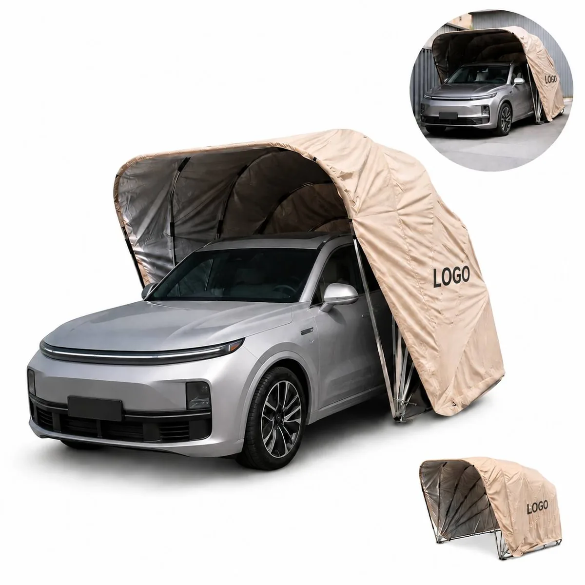 Portable Vehicle Sun Shelter Carport Canopy Quick-Fold