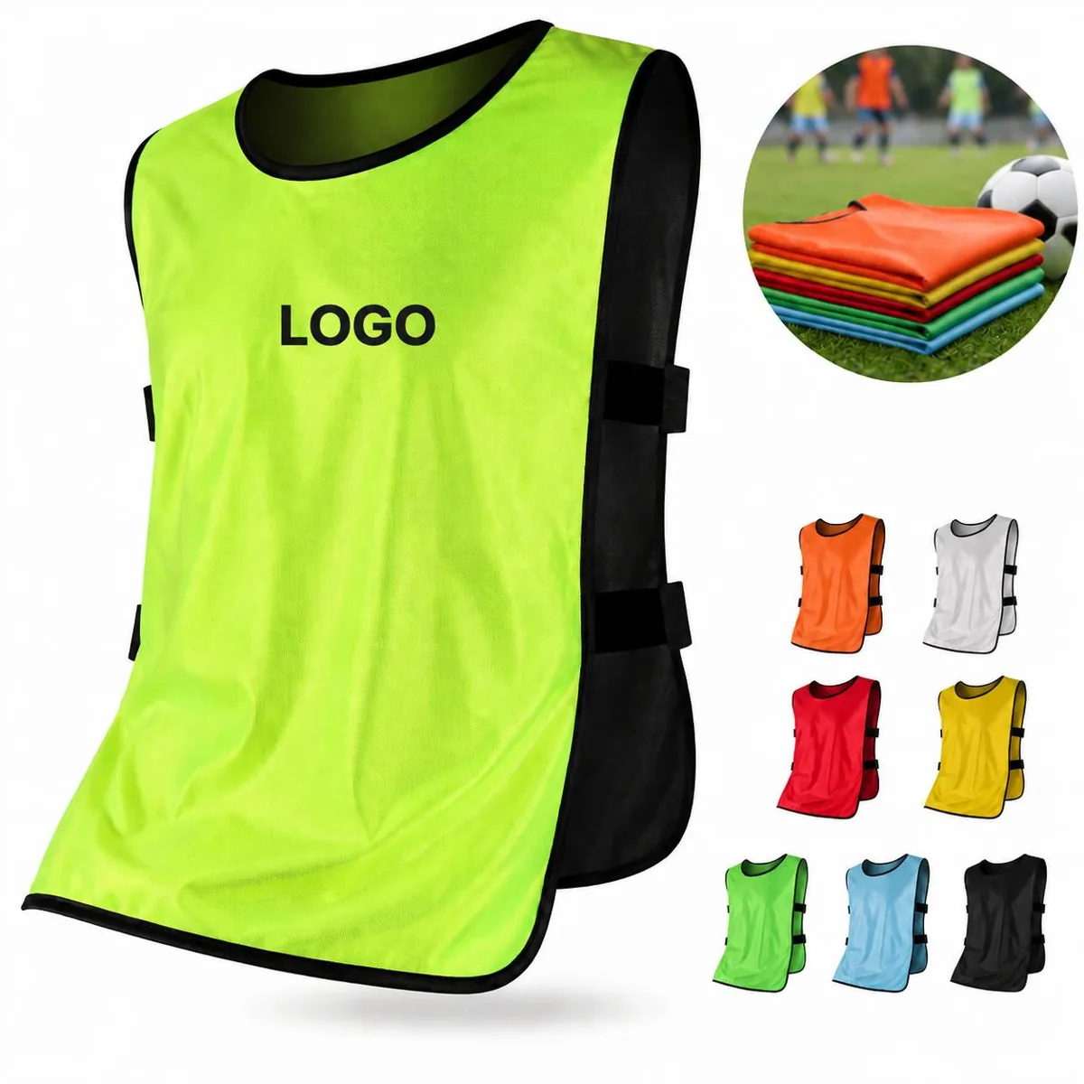 Youth Soccer Training Bibs for Team Practice - Breathable