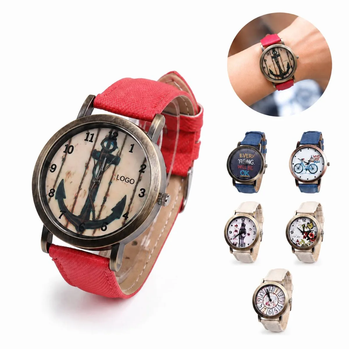 Genuine Leather Watch Band Unisex Classic Fit