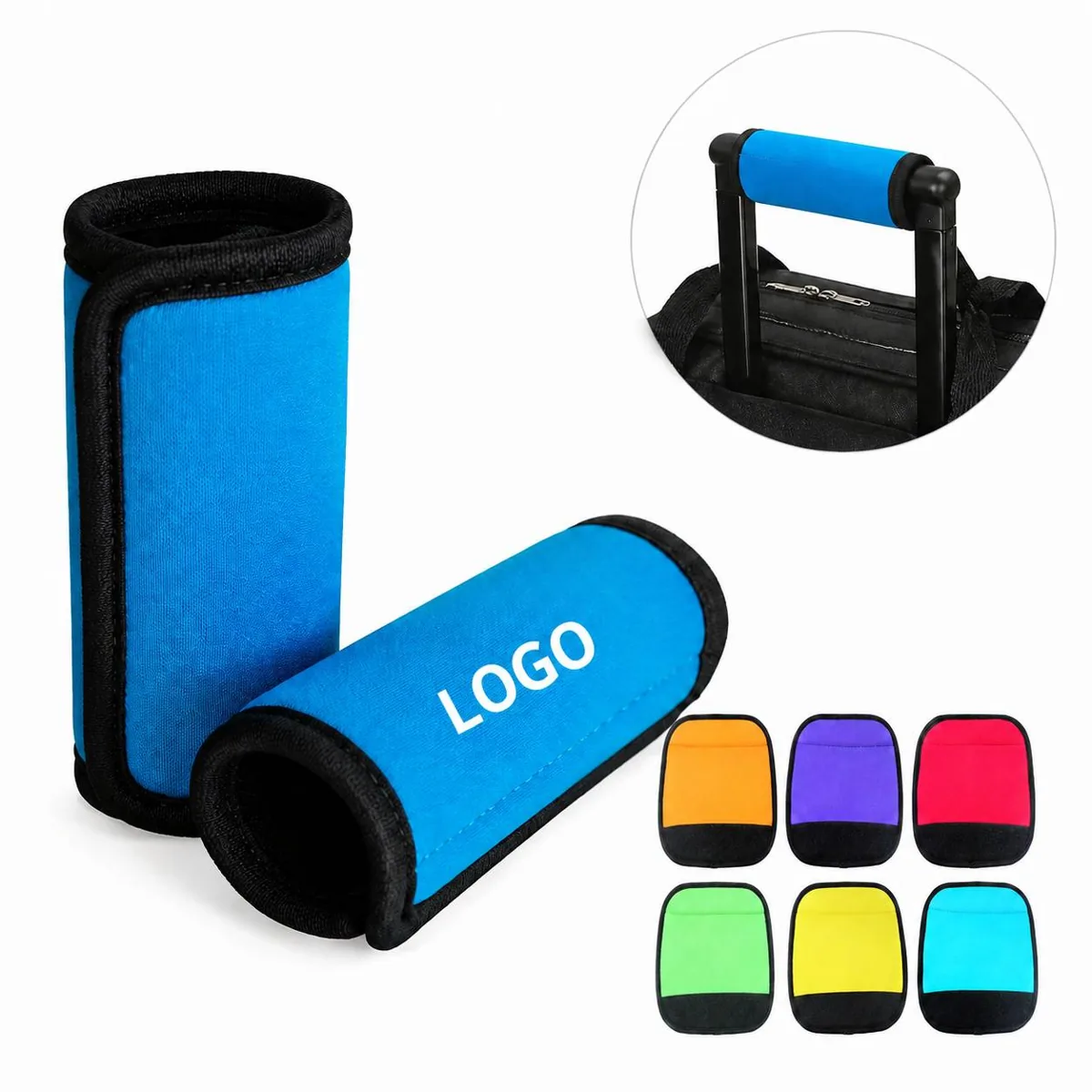 Synthetic Rubber Luggage Handle Wrap, Custom Printable