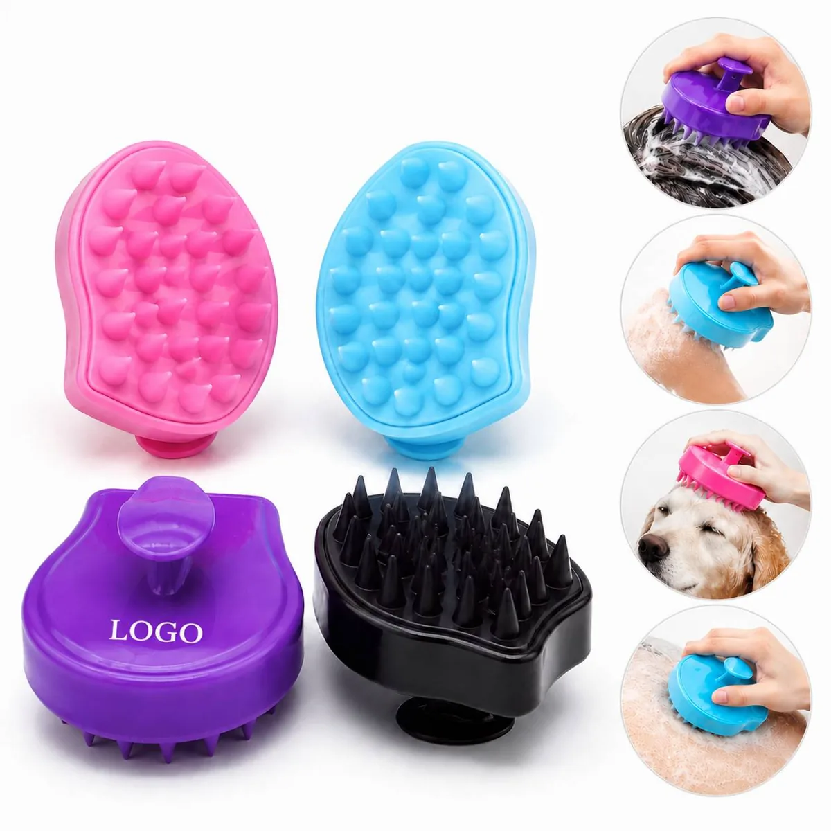 Ergonomic Soft Silicone Scalp Massager Brush for Relaxing