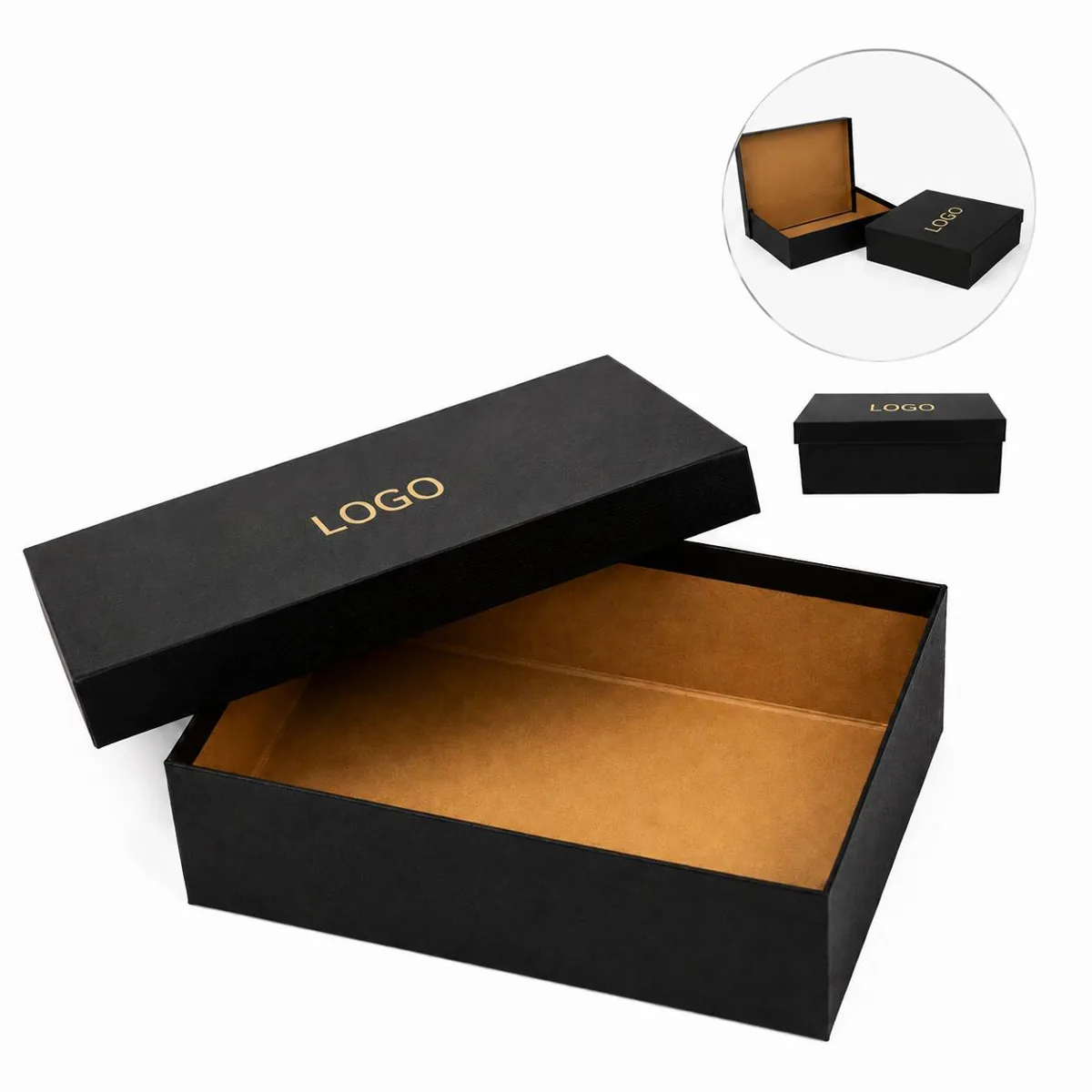 Corrugated Black Paper Gift Boxes for Jewelry Wrapping
