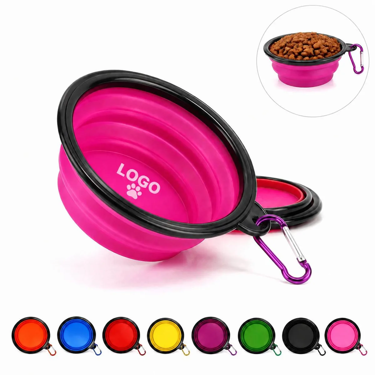 Collapsible Pet Bowl with Carabiner