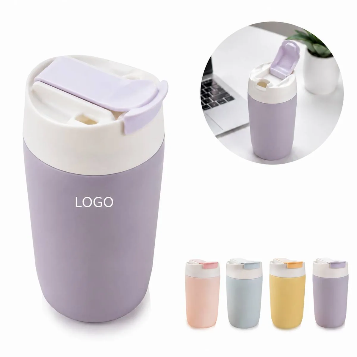 Customizable Dual Opening Insulated Coffee Cup with Vacuum