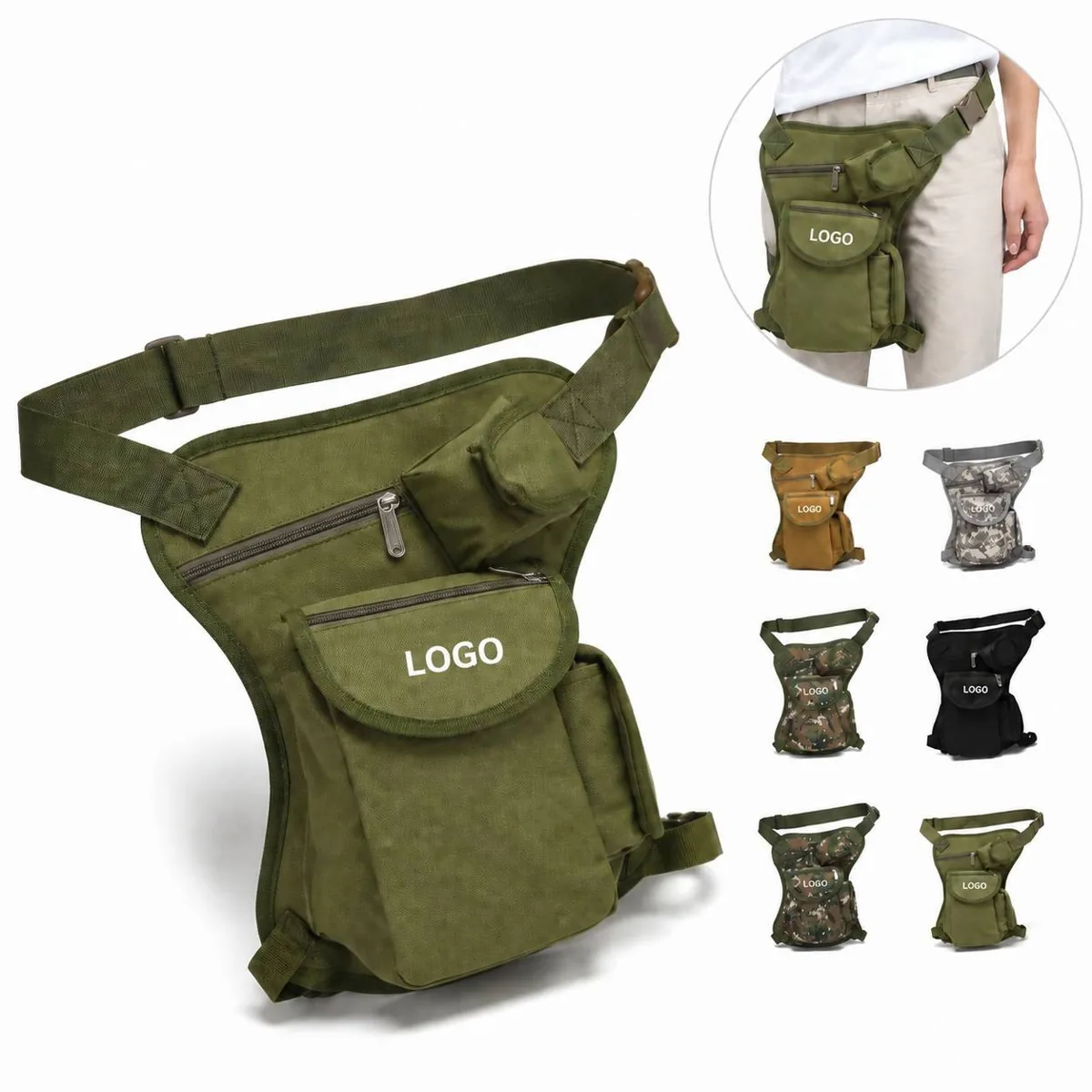 Cyclist Drop Leg Carry Pouch with Waterproof Oxford Cloth