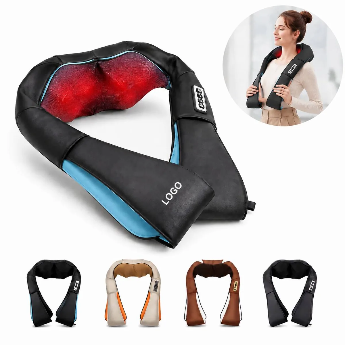 Heated Neck Massager for Muscle Relaxation and Pain Relief