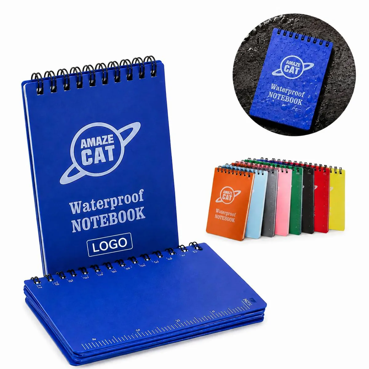 Portable Spiral Notebook, A5 Lined Paper, 100 Sheets