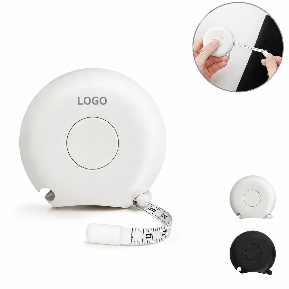Compact Retractable Tape Measure, One-Button Retracting