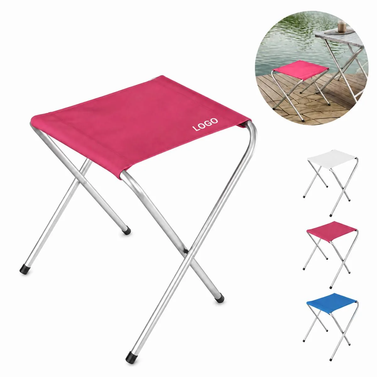 Compact Folding Camp Stool Heavy Duty Load Bearing
