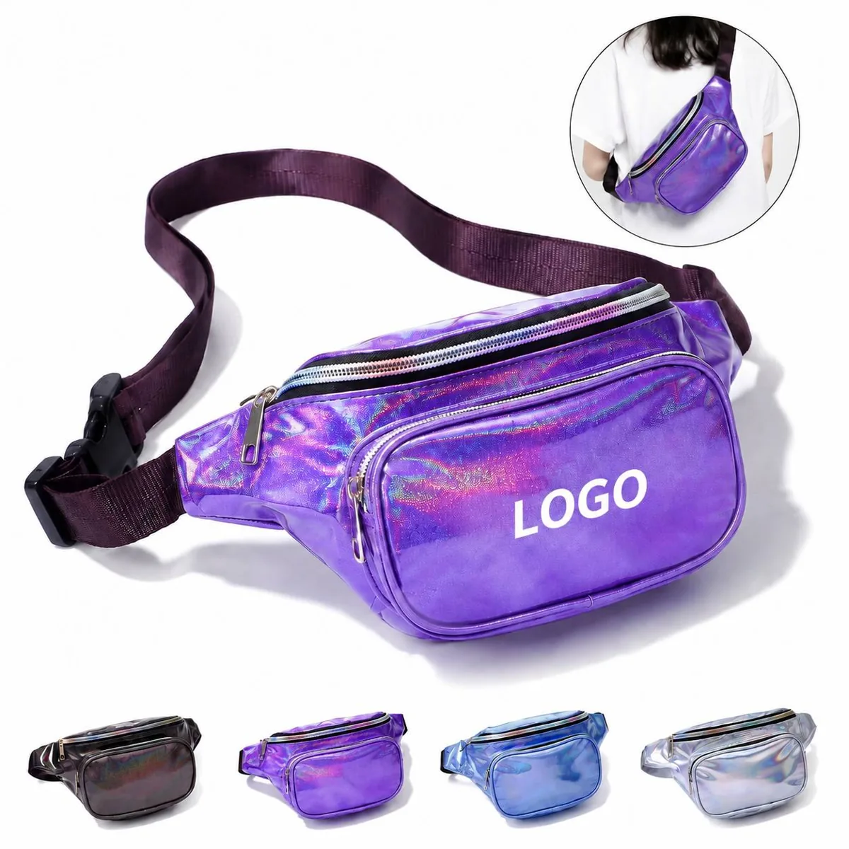 Multi Pocket Slim Travel Waist Pack with Breathable Comfort
